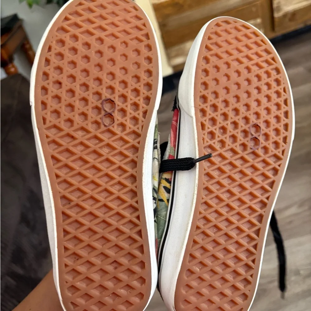 Vans Sk8 Hi Tops Aloha Black White Floral Sneakers Shoes Mens Size 6 Hawaiian - Picture 4 of 5